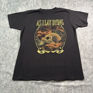 As I Lay Dying Heavy Metal Rock Band Black Mens T-Shirt See Measurements Size‎